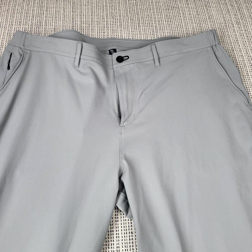 Public Rec Pants‎ Mens 40x28 Gray Chino Stretch Casual Travel Tech Golf Outdoor